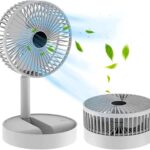 Stay Cool and Illuminated: Foldable Portable Powerful High-Speed Adjustable LED Light Mini USB Table Fan for Home, Office, Desk, and Kitchen